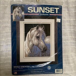 Sunset Needlepoint Kit - Gentle Strength - White Horse Design